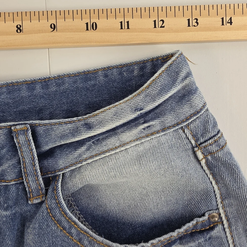 SHEIN Distressed Straight Leg Jeans Size 28 High Rise 3324-i